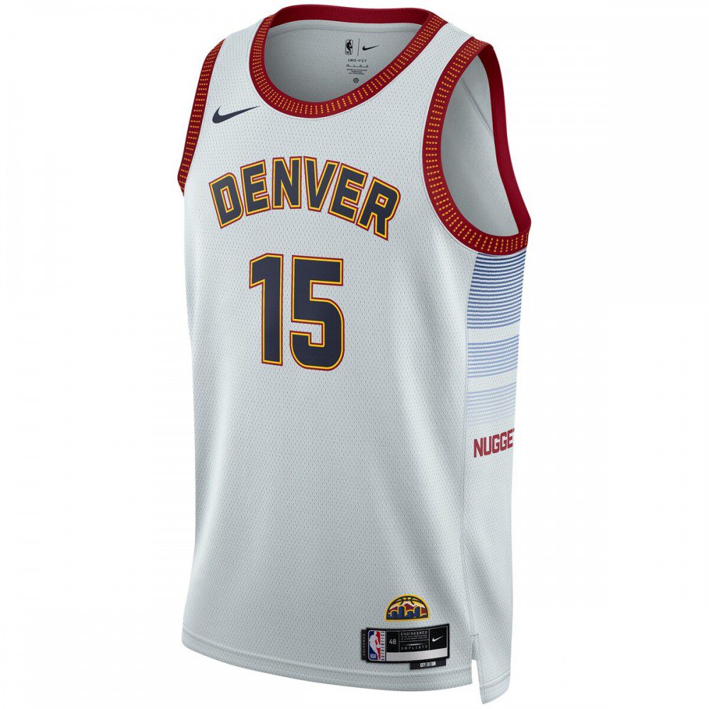 Nikola Jokic Denver Nuggets Unisex 2022/23 Swingman Jersey - City Edition - Silver-Pro Kit Vault | Brand New 26/27 Sports Jerseys
